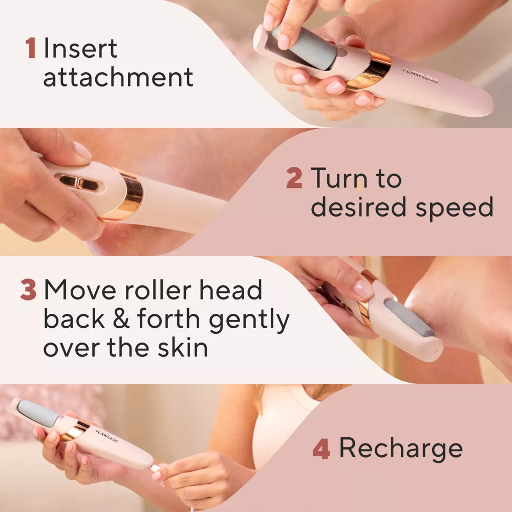 Flawless Pedi™ Electronic Foot File & Callus Remover